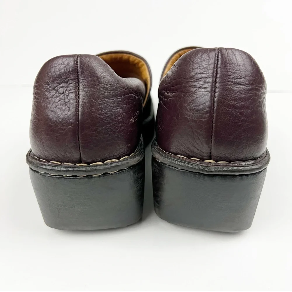 Born Brown Leather Comfort Clog Size‎ 8 - Picture 4 of 8